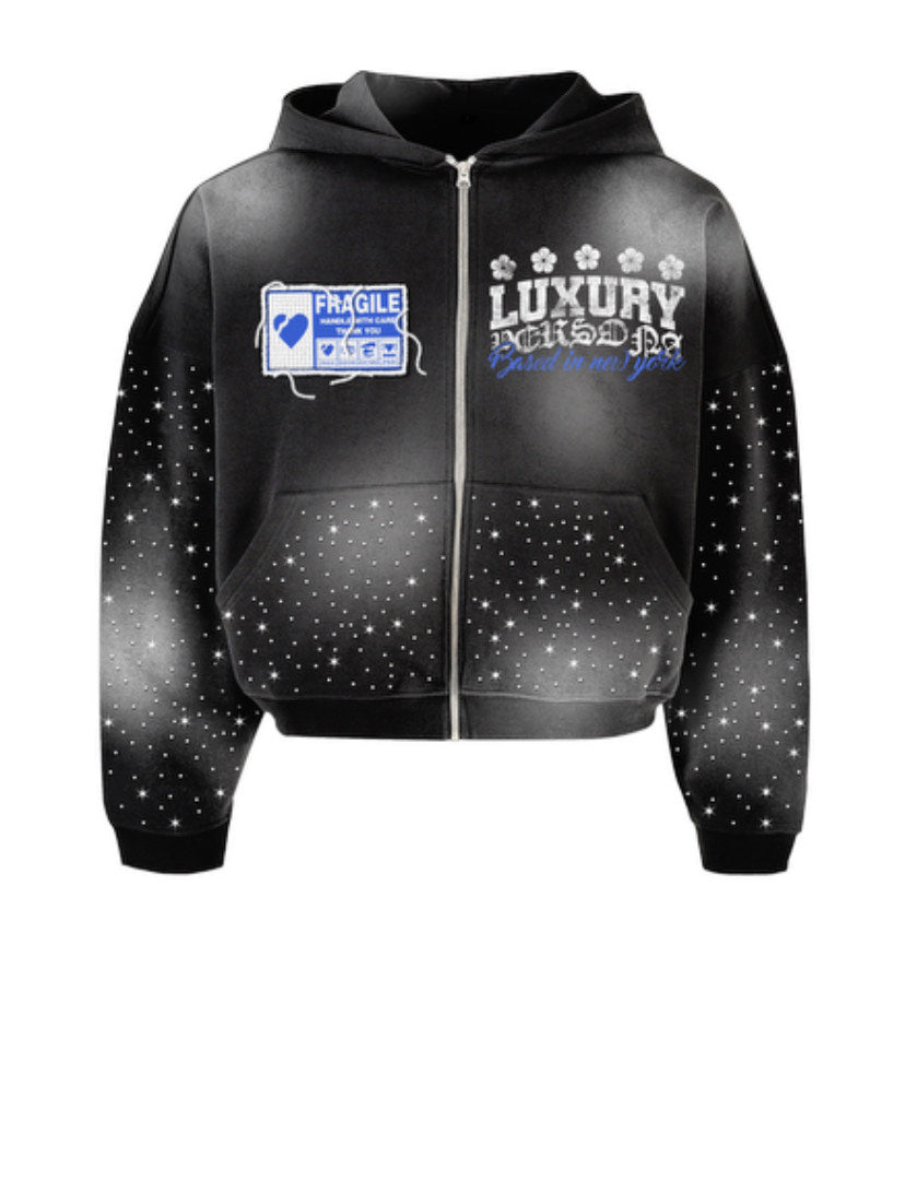 Broken Heart Rhinestone Hoodie