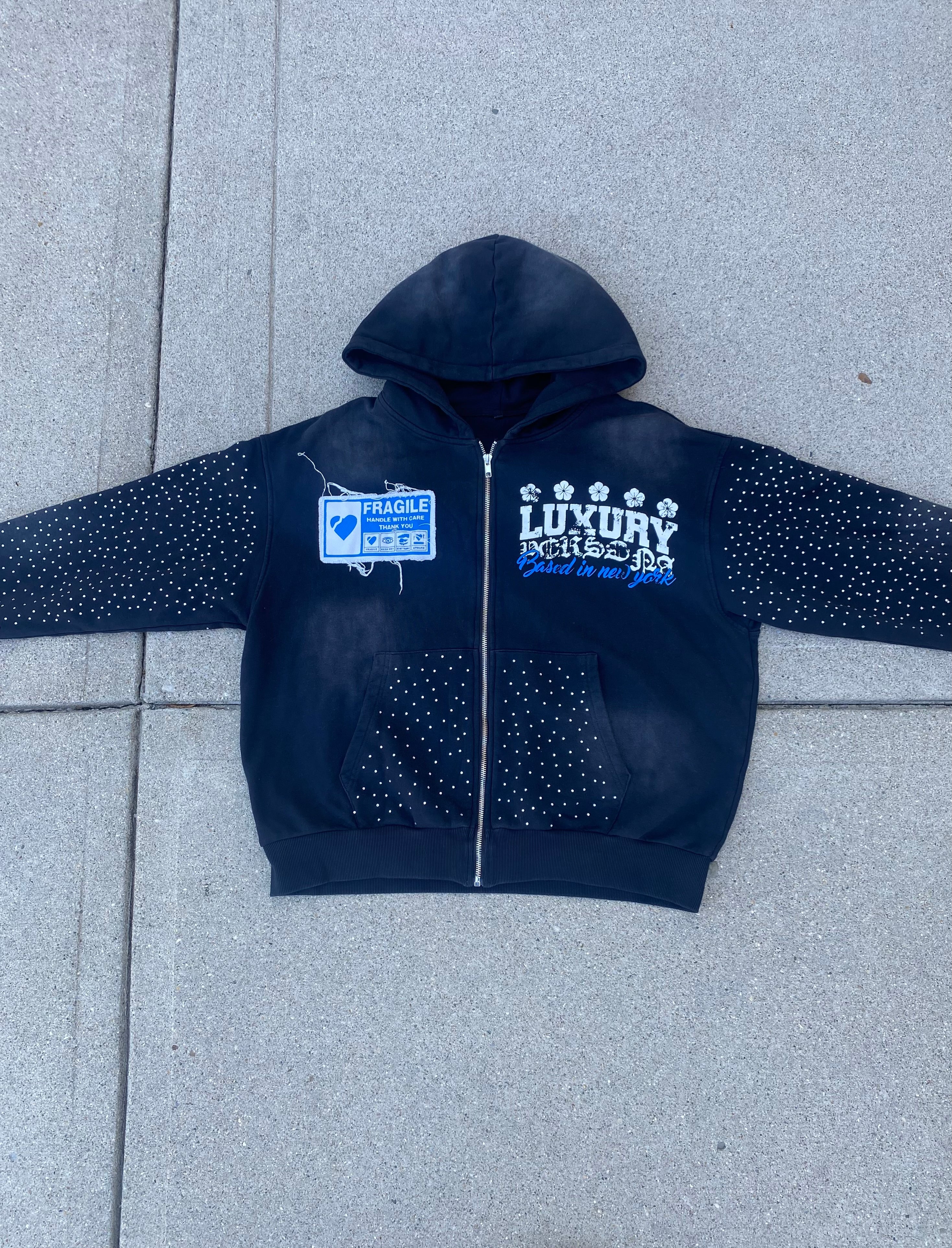 Broken Heart Rhinestone Hoodie