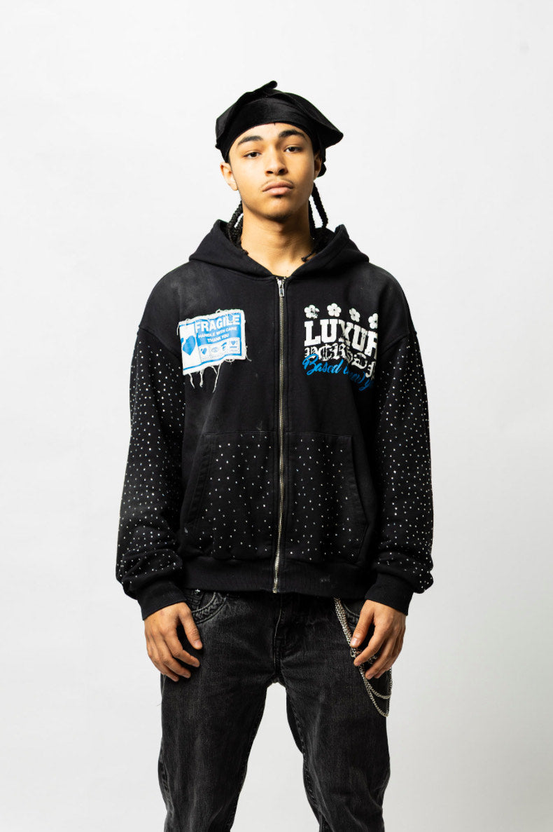 Broken Heart Rhinestone Hoodie